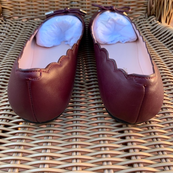NEW 💥 Kate Spade Ballet Slippers or Flats Size 7 Burgundy Color - Picture 5 of 10